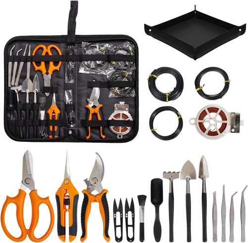 Miniatura 8 de Kit de Herramientas para Bonsái de 20 Piezas, Juego de Herramientas de Jardín para Principiantes, Regalos de Jardinería para Mujeres y Hombres
