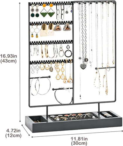 Miniatura 6 de ProCase Organizador de joyas, organizador de aretes, regalo del día de la madre, organizador de aretes de 6 niveles, estante para collares de árbol