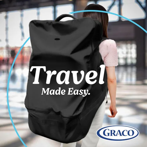 Miniatura 4 de Bolsa de viaje acolchada para asiento de coche y mochila portabebés de Graco, mochila grande y duradera para asientos de coche y asientos elevados
