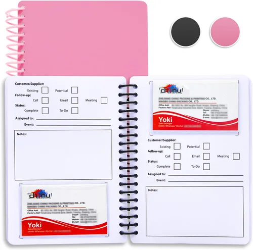 Miniatura 9 de Organizador de tarjetas de visita, libro con tarjetero, organizador portátil de tarjetas de crédito, gestión de todos los portatarjetas, tarjetero