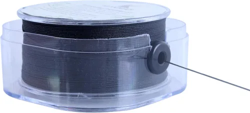 Miniatura 4 de KONMAY - Hilo de nylon negro de 0.6mm con estuche para pulseras, cordón de nailon satinado trenzado de 190 yardas para hacer joyería, encordar
