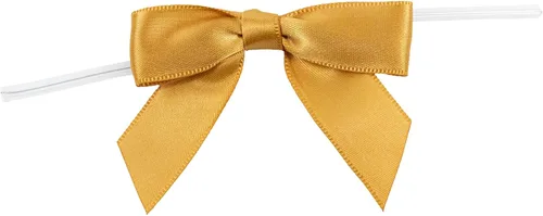 Miniatura 8 de Reliant Ribbon 100 unidades lazo 2,5 longitud X 1,75 de largo moño cinta , Dorado antiguo, 5/8