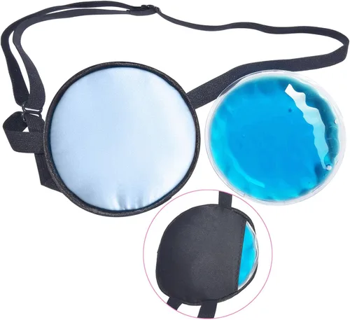 Miniatura 13 de Parches refrescantes para ojos hinchados, parche de ojo de hielo de seda pura, máscara de un solo ojo, cubierta médica de un solo ojo, terapia fría