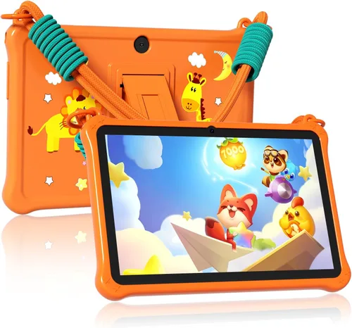 Miniatura 8 de PRITOM Tablet infantil de 7 pulgadas con cordón, tableta Android 13 de 32 GB con WiFi, cámara dual, educación, juegos, software para niños Azul