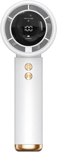 Miniatura 7 de Mini ventilador portátil de mano – USB recargable, ventilador de refrigeración personal silencioso de 100 velocidades, ligero y compacto para Blanco