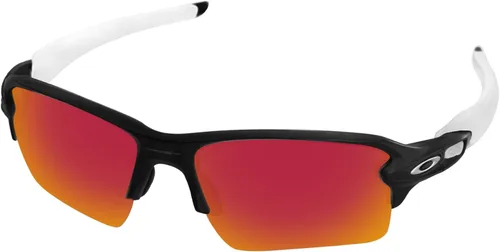 Miniatura 5 de LenzReborn Lentes polarizadas y lentes de repuesto para gafas de sol Oakley Flak 2.0 XL OO9188 - Negro oscuro+gris plateado+rojo fuego+azul hielo