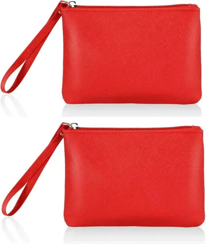 Miniatura 15 de Paquete de 2 pequeñas bolsas de maquillaje con cremallera para bolso, lápiz labial, organizador de maquillaje de viaje para mujeres, productos Negro