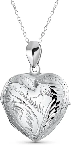 Medallón de fotos en forma de corazón tallado de hojaldre con forma de corazón para mujeres y adolescentes con forma de recuerdo tradicional de