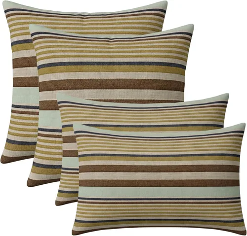 Miniatura 11 de RSH DECOR: Sunbrella Lumbar & Square Pillows Set of 4 20" x 12" & 17" x 17" Water & Fade-Resistant Fabric Outdoor Throw Pillows for Patio