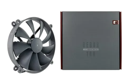 Miniatura 3 de Noctua NF-P14r redux-1500 PWM, Ventilador de Enfriamiento de Alto Rendimiento, 4-Pino, 1500 RPM (140mm, Gris)
