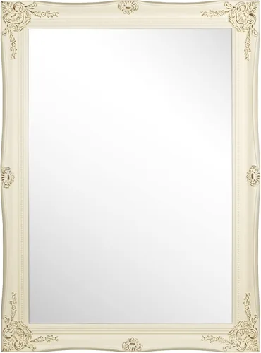 Espejo de pared rectangular brillante antiguo, espejos de tocador con marco de madera vintage para decoración del hogar, sala de estar, baño,