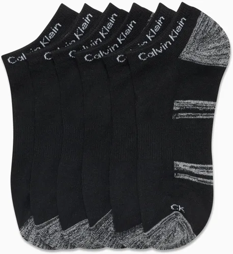 Miniatura 3 de Calvin Klein Calcetines para hombre, mezcla de algodón, acolchados, sin talla, forro de calcetines atléticos (6 unidades)