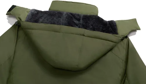Miniatura 8 de Chaqueta de esquí impermeable de montaña para hombre, rompevientos de invierno, cálida, con capucha, para snowboard