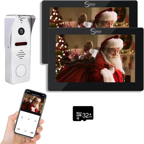 Miniatura 10 de TUYA - Timbre de video con cable y cámara HD de 1080P, sistema de monitor táctil de 7 pulgadas, detección de movimiento, WiFi Smart Home Video