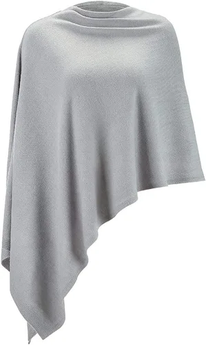 Miniatura 17 de Fomolom Ponchos para mujer, versátil, ligero, tejido sólido, chal envolvente, bufanda, accesorios para mujer