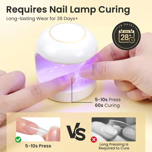 Miniatura 5 de LIONVISON Gel de pegamento de diamantes de imitación: fuerte adhesivo de curado UV para puntas de uñas a presión y diamantes de imitación, más de 28