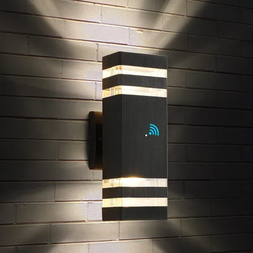 tewei Luces LED de montaje en pared para exteriores del anochecer al amanecer, 1 paquete de 14 W, IP65, 3000 K, 1100 lúmenes, blanco cálido,