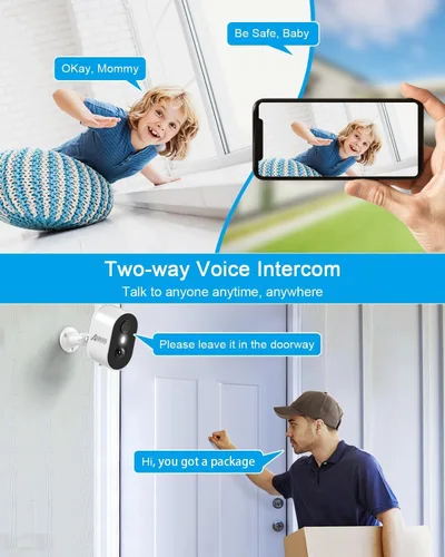 Miniatura 5 de ANRAN Cámaras de seguridad solares inalámbricas para exteriores para seguridad del hogar, 3MP 2K color visión nocturna WiFi cámara de vigilancia