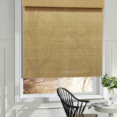Miniatura 14 de Cortinas romanas de madera para ventana, cortinas de bambú opacas forradas, fácil instalación para el hogar y el jardín, patrón 1