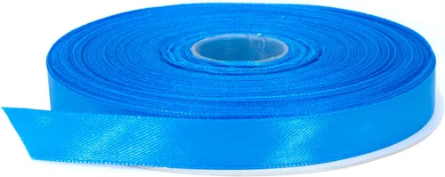 Cinta de satén azul, 1/2 pulgada x 50 yardas, color sólido de doble cara, rollo de cinta gruesa y duradera, cinta 100% poliéster para envolver
