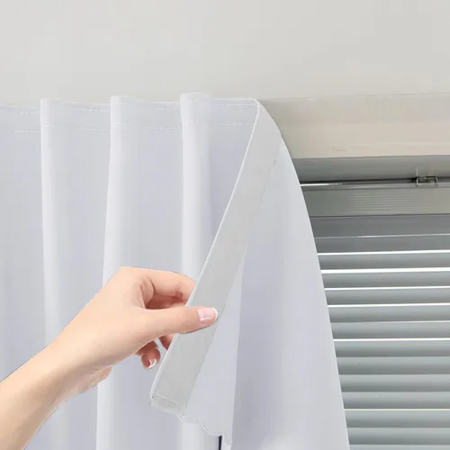 Miniatura 19 de Cortinas opacas portátiles y autoadhesivas para dormitorio y cocina, fáciles de instalar, cortinas térmicas para ventana para oscurecimiento