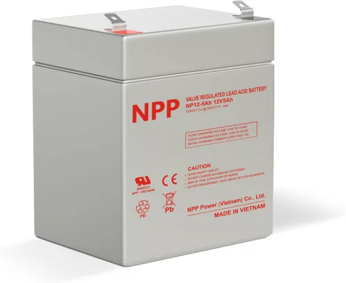 Miniatura 7 de NPP NP12-4Ah (F1) 12V 4Ah SLA Batería de alarma recargable con terminal F1 para panel de seguridad DSC, Power Patrol para SLA1056, Vista 20P ADT