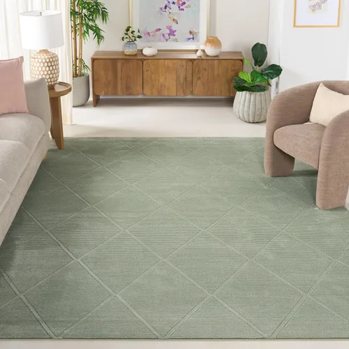 Miniatura 15 de SAFAVIEH Alfombra de área de 8 x 10 pies – Colección Revive – Grande – Gris, patrón de enrejado, no desprende pelusa y fácil limpieza, ideal