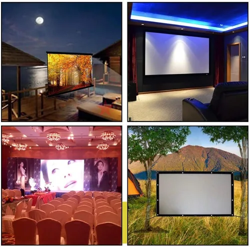 Miniatura 5 de Pantalla de proyector portátil de 300 pulgadas, pantalla de cine al aire libre, pantalla de proyección HD plegable de gran tamaño 16:9 para cine