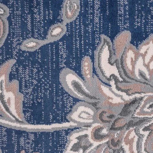 Miniatura 8 de Alfombra redonda moderna azul marino de 8 pies – Alfombra de área – Alfombra interior para sala de estar, comedor, alfombra de dormitorio, alfombra
