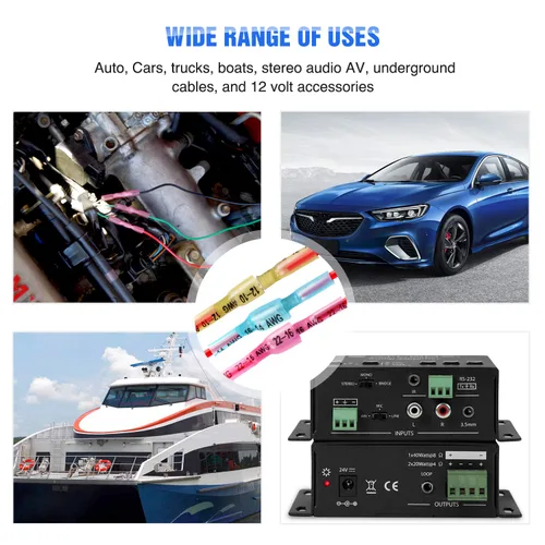 Miniatura 6 de Nilight - 50027R 250 PCS Conectores de pala termorretráctiles de desconexión rápida Conectores de cable termorretráctiles Terminales de pala 250