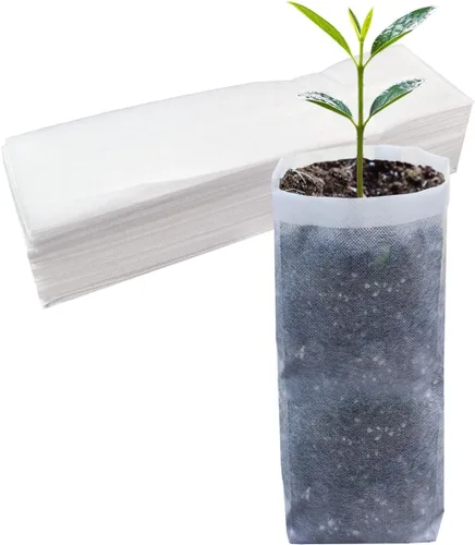 Miniatura 11 de Belit 50 piezas de 26 cm de alto bolsas de cultivo de vivero profundas, macetas de plantas no tejidas para el inicio de plantas enraizadas, Negro