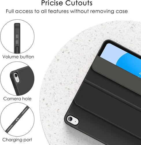 Miniatura 6 de Soke Funda para iPad (A16) de 11ª/10ª generación (2025/2022), iPad de 11/10.9 pulgadas con soporte para lápiz, funda protectora inteligente con Negro