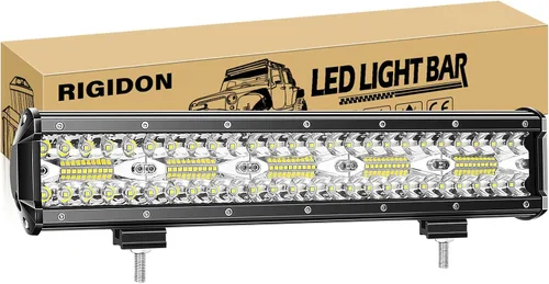Miniatura 11 de RIGIDON 2 Piezas Luces Antiniebla LED de 4 Pulgadas 10cm 60W, Combo de Focos de Inundación de Triple Fila 8D 6000LM Luces de Trabajo LED, 12V 24V