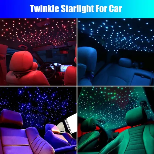 Miniatura 6 de Car Home Starlight Headliner Star - Kit de luces de techo parpadeantes y activadas por sonido, 200 unidades, 0.03 pulgadas x 9.8 pies, RGBW 16 W