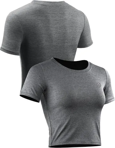 Miniatura 3 de NELEUS Camiseta corta sin mangas para mujer, ajuste seco, atlética, para correr, paquete de 3