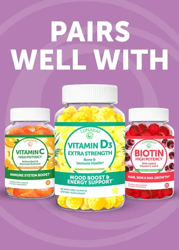 Miniatura 9 de Lunakai Vitaminas prenatales 17 en 1 fabricadas en Estados Unidos para mujeres con hierro y ácido fólico, deliciosas gomitas prenatales diarias