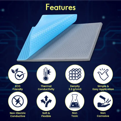 Miniatura 2 de Gelid Solutions GP-Ultimate 15W- Almohadilla térmica 3.543x1.969x0.020 in. Excelente conducción de calor, relleno ideal de huecos. Fácil instalación