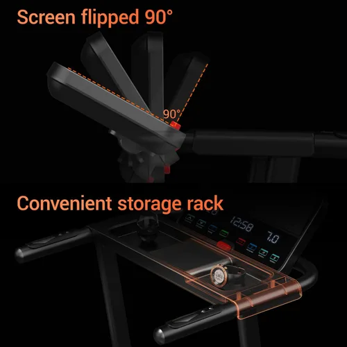 Miniatura 5 de UMAY 15% Incline Treadmill for Home Heart Rate Monitoring & 3 LED Screens, Portable Treadmills Up to 300Lbs Capacity, Walking Pad 0.6-7.5MPH