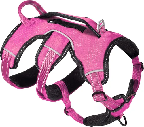 Miniatura 11 de Tuff Pupper Arnés para perro sin escape a prueba de escape, arnés ajustable de 5 puntos para perros, arneses acolchados para perros, arneses