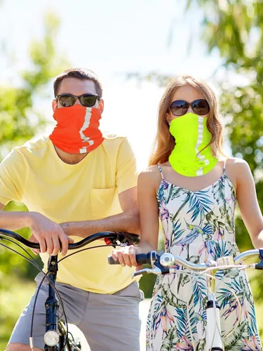 Miniatura 4 de SATINIOR 8 piezas de polaina reflectante para el cuello para hombre, pasamontañas de ciclismo, máscara facial, bandana para el sol para hombre