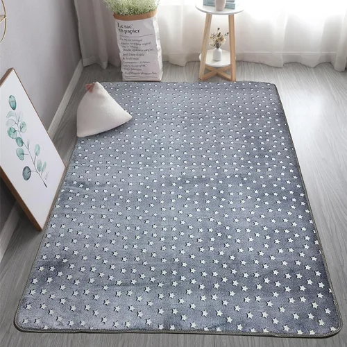 Miniatura 8 de Alfombras únicas que brillan en la oscuridad, alfombra luminosa para dormitorio de niños, bonito dinosaurio azul, 2 x 4 pies