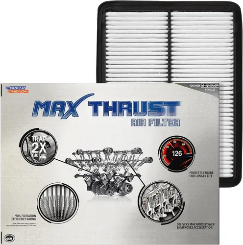 Miniatura 33 de Filtro de aire de motor Spearhead MPG Defense Max Thrust para vehículos de todo kilometraje, se adapta como el OEM, restaura MPG y aceleración