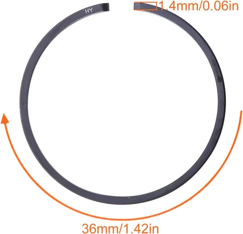 Miniatura 2 de Kit de anillo de pistón de 4 piezas de 1.417 in x 0.059 in para piezas de motosierra Stihl 009 010 011, 1120 034 3000, 11200343000