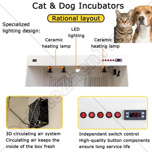 Miniatura 7 de Newborn Puppy Breeding Box,Cat Brooders Incubators,with Intelligent Heating,for Puppy Cat Care,Ensures Constant Temperature for Optimal Animal