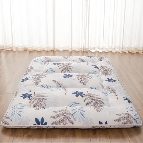 Miniatura 19 de Zelladorra - Colchón japonés de suelo, colchón futón con bolsa de almacenamiento portátil, enrollable, grueso, de tatami, para campamento, Flor