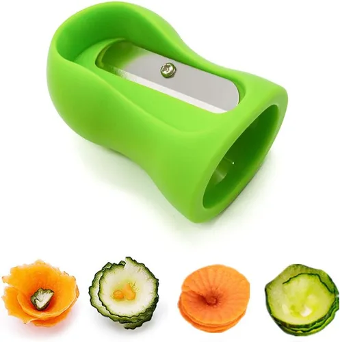 Afilador de rizador en espiral de zanahoria y pepino, cortador de arrugas de acero inoxidable, cortador de zanahoria, flor de zanahoria, para