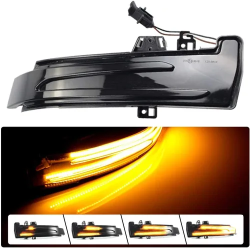 Espejos Laterales Dinámicos LED con Señal de Giro Secuencial para Mercedes Benz Clase A/B/C/E/S/CLA/GLA/GLK/CLS W176 W246 W204 W212 X156 C250 C300