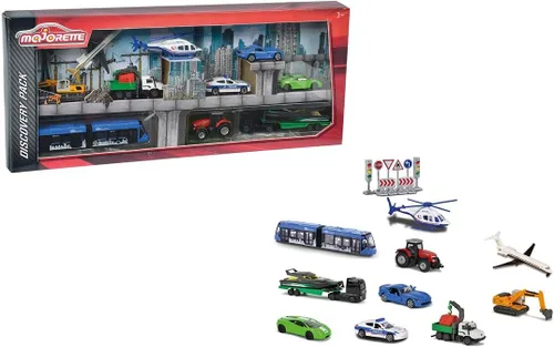 Miniatura 3 de Smoby Coffret découverte Majorette B200-10 véhicules en métal a roues libres et panneaux de signalisation