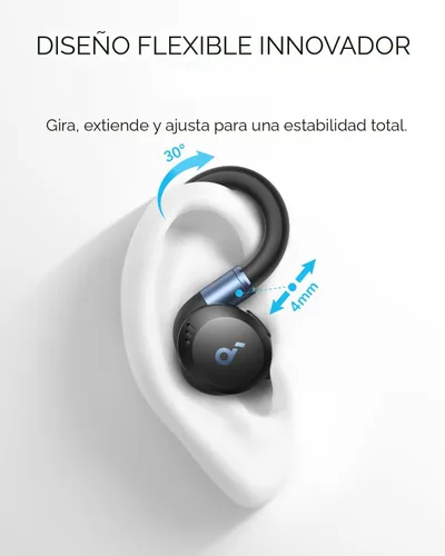 Miniatura 2 de Soundcore Sport X20 de Anker, Auriculares True-Wireless para Entrenamiento, Ganchos Giratorios y Extensibles, Cancelación de Ruido, Graves