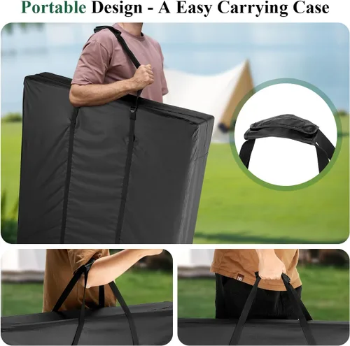Miniatura 5 de Bolsa de almacenamiento de mesa plegable de 6 pies, bolsa de transporte portátil impermeable 600D para mesas plegables de pícnic/campamento/fiesta